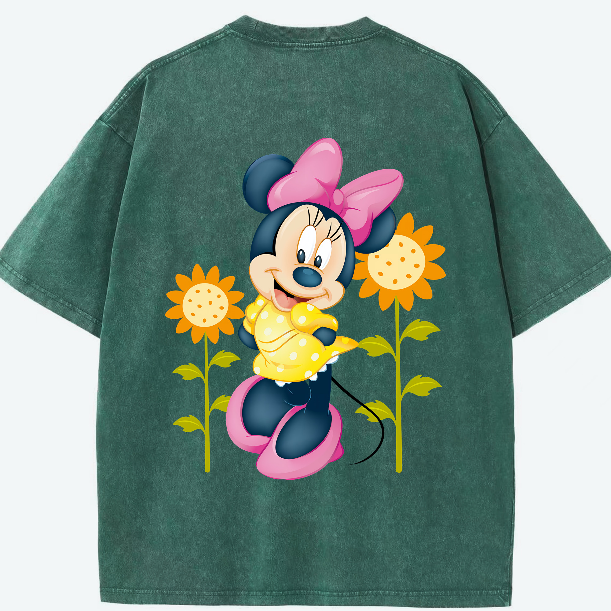 （画像用） ミッキーマウス Mickey Mouse 綿100% ヴィンテージ風 半袖Tシャツ（背面プリント）